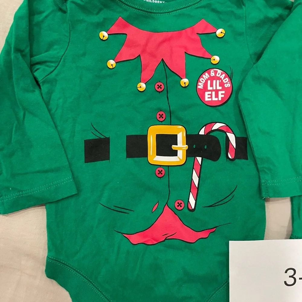 🎄Christmas Baby Long Sleeve Shirt - The Childrens Place - 3-6 Months - Picture 3 of 6